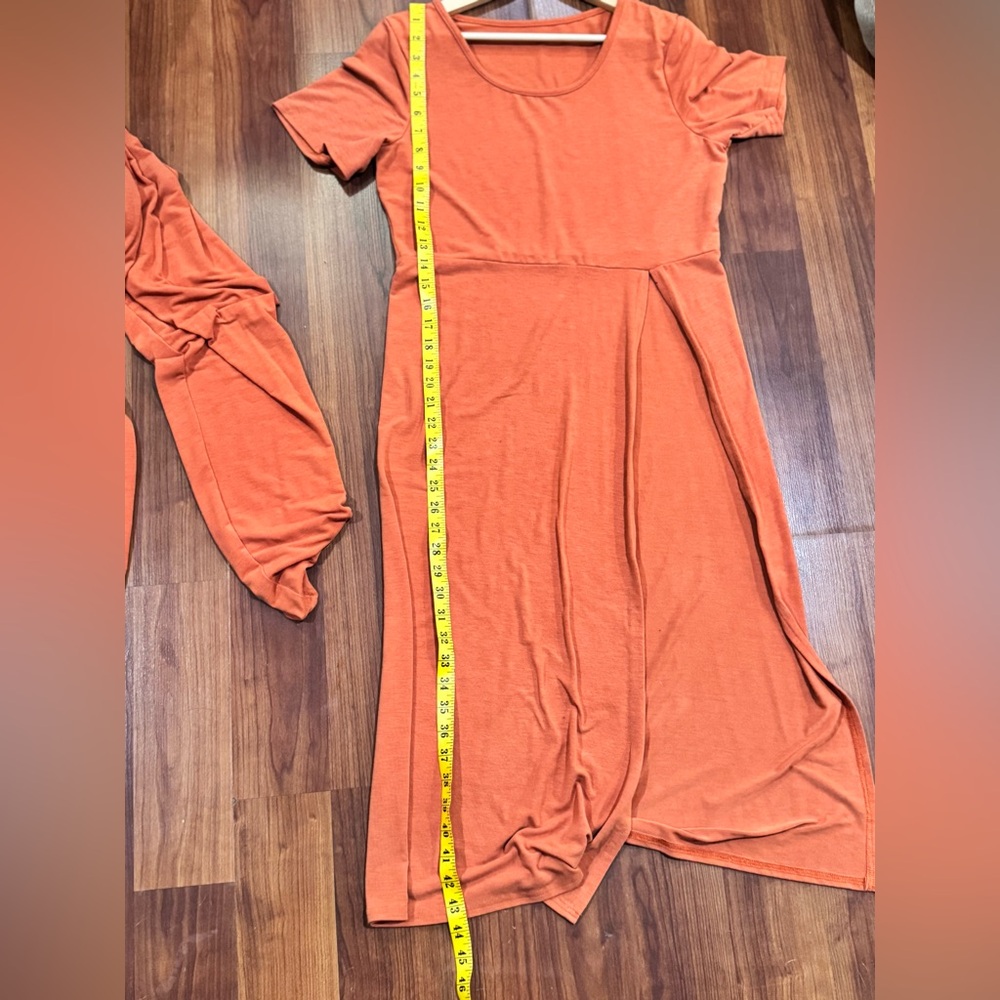 A Classy Chic Boutique Orange Short Sleeve Pajama Set - Picture 4 of 13